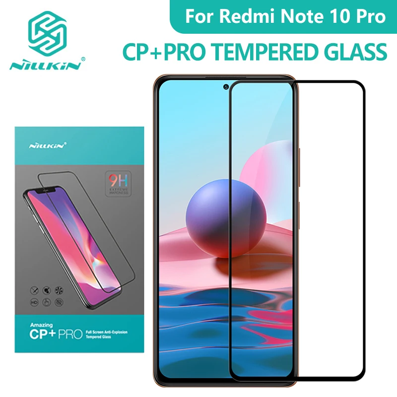 

For Xiaomi Redmi Note 10 Pro Max Nillkin CP+ Pro Screen Protector Full Coverage Tempered Glass Anti-Glare 9H Screen Film