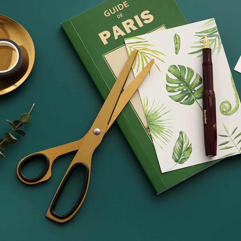 Винтажные латунные ножницы, минималистичный нож, резак для бумаги, блокнот, канцелярские принадлежности, офисные и школьные принадлежности