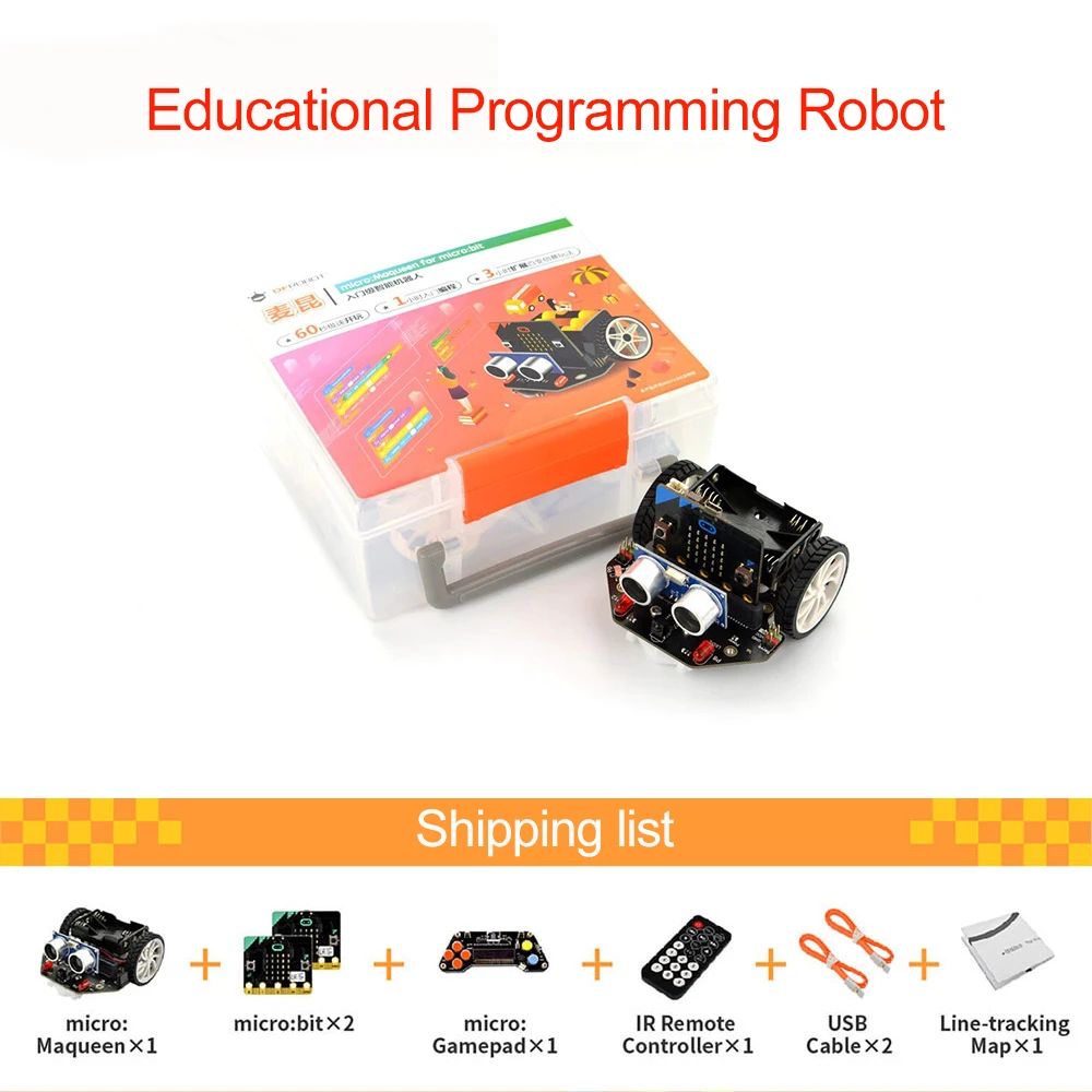 DFRobot micro: Maqueen micro: бит обучающий программирующий робот Платформа умный автомобиль V4.0 поддержка линии патруля окружающий светильник