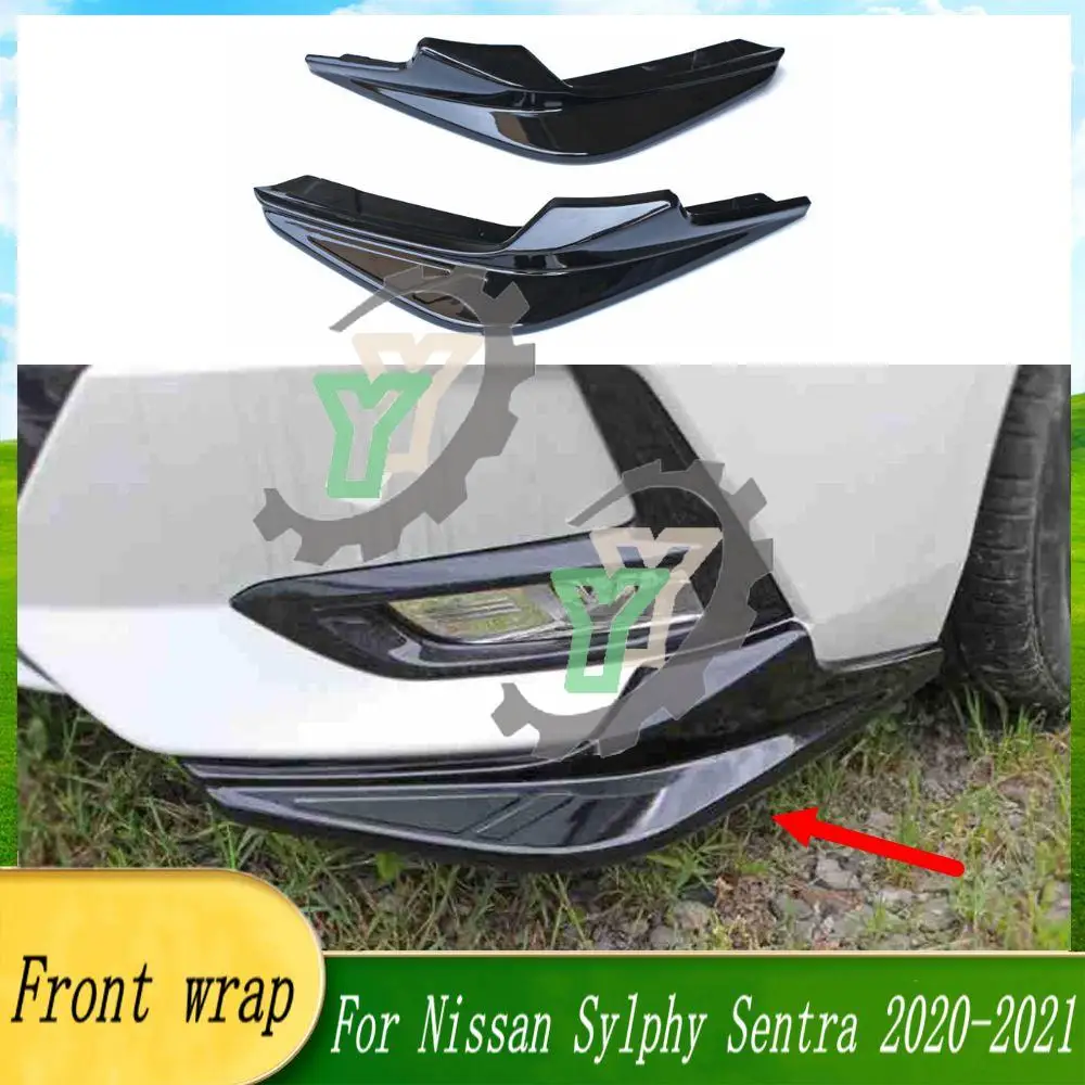 

For Nissan Sylphy Sentra 2020 2021 Car Front Bumper Strip Lip element Spoiler Splitter Scratch Protector Body kit