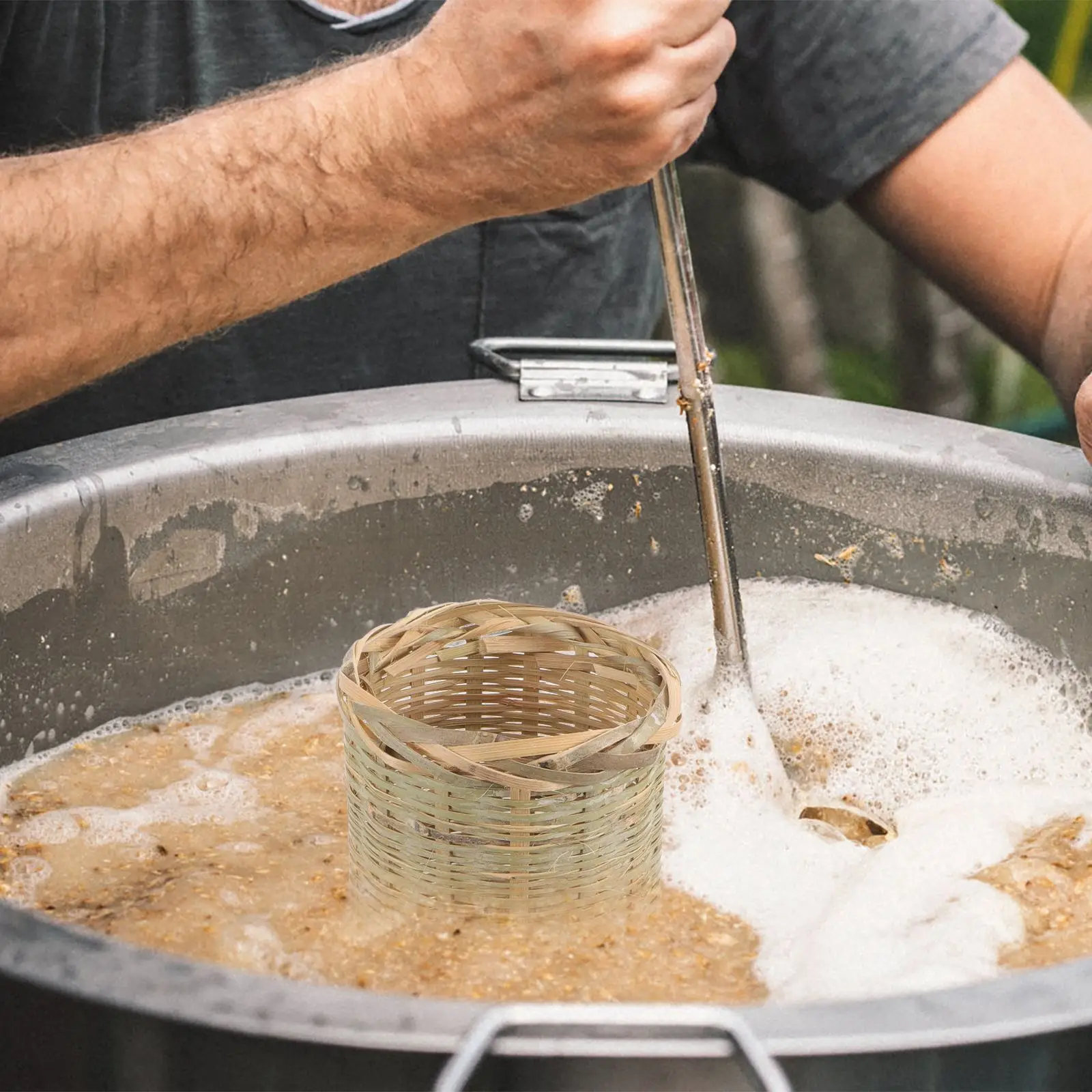 Бамбуковая плетеная корзина ручной работы для фильтра вина сливной фильтр