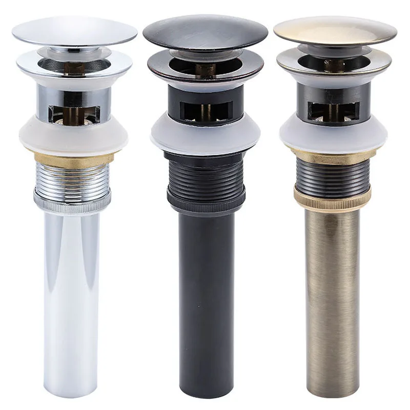 

All-press-type copper water drainer bathroom washbasin sink water drainer press-bounce type water drainer