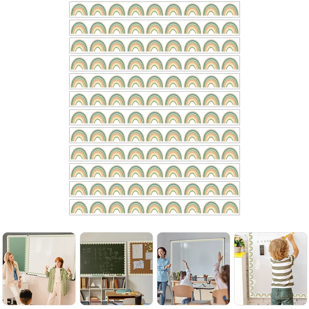 

12pcs Decorative Bulletin Board Decor Magnetic Border Bulletin Border Blackboard Border Trim