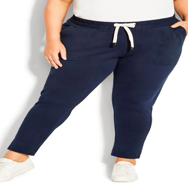 

HMCN Women`s Plus Size Contrast Pocket Knit Pants