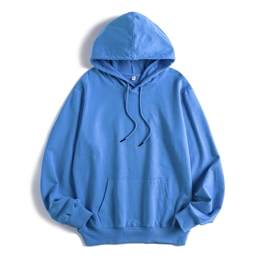 

NEW 2023 New Women Cotton Terry Hoodies Lady Casual Hooded Sweatshirts Female Blue Green Tops WH2101