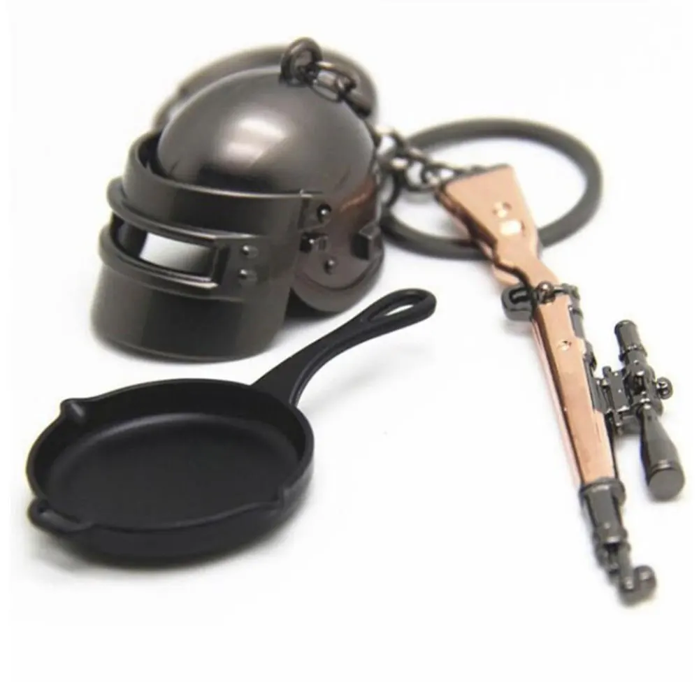 Автомобильная брелок-модель Игры Литой шлем 98K Брелок Игрушки Фигуры Косплей реквизит для игрока Неизвестные битвы.