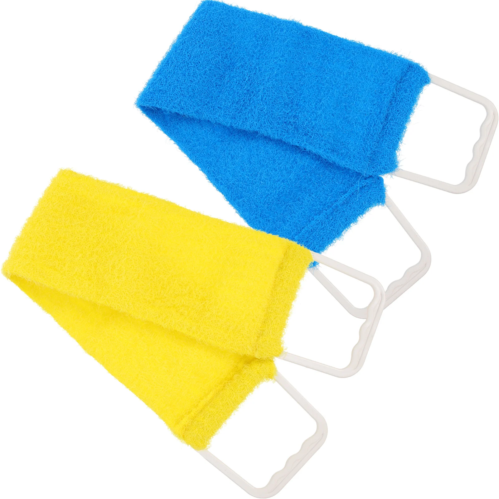 

Solid Color Natural Bath Scrubber Rub Towel Massage Strap Double-sided Strength Exfoliate Pull Back Strip Shower Rub Back Belt