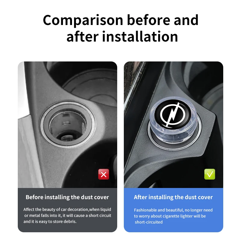 Автомобильный пылезащитный адаптер прикуривателя для Opel Zafira Meriva Mokka Grandland Antara Corsa