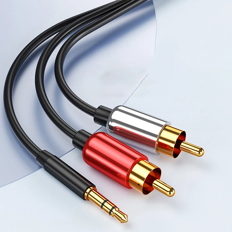 

1 шт., аудио-кабель с разъемом 2RCA на 3,5 мм, 3,5 мм на 2 RCA