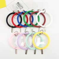 silicone wristbands ring circle bracelet phone charm lanyards phone strap for mobile phone keychain anti lost cell phone lanyard