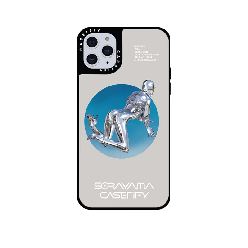 

CASETIFY Серебряный Женский зеркальный чехол для IPhone 11 12 13 14ProMax 11 12 13 14Pro XsMax XR 6S 7 8 SE 7P 8P 14Plus задняя крышка D0608