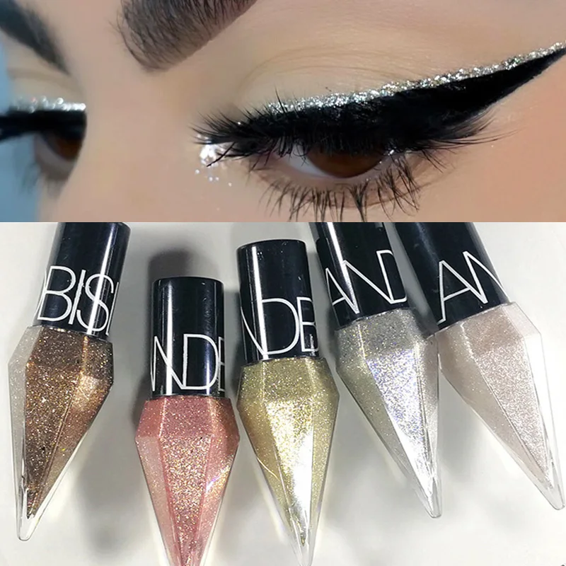 

Блестящие тени для век с блестками, 5 цветов