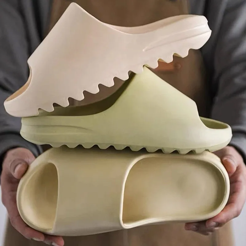 

Summer Slippers Women Men 2023 Indoor EVA High Soft Bottom Sandals Trend Slides Light Beach Shoes Couple Slippers Home Big Size