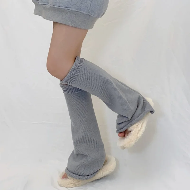 Gyaru Leg Warmers Kawaii Lolita Women Slim Punk Cool Knit Winter Leg Covers Cosplay JK Gothic Hip-hop Rock Y2k Boots Sleeves
