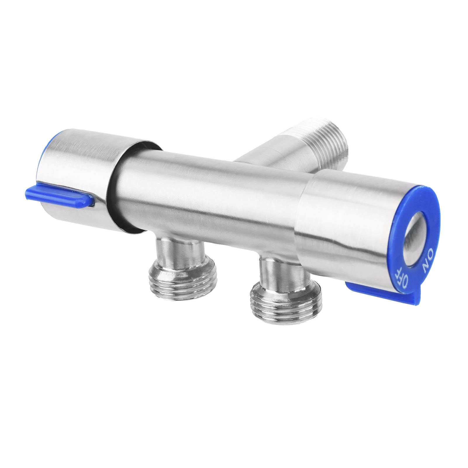 

3 Way Water Splitter Sink Kitchen Bathroom Stainless Steel Easy Install Toilet Washing Machine Nozzle Faucet Diverter Valve