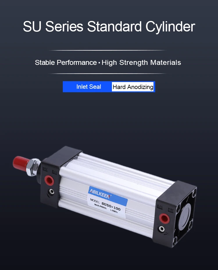 ABILKEEN Стандартный пневматический цилиндр двойного действия 32/40/50/63/80 размер