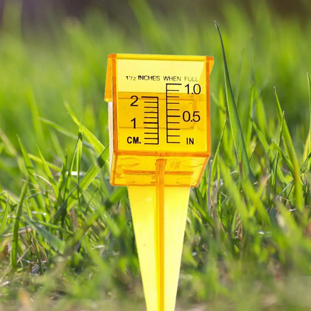 

10Pcs Rain Gauges Sprinkler Wide Mouth Transparent Two Scales Design with Stake Outdoor Water Measuring Tools Garden Supplies