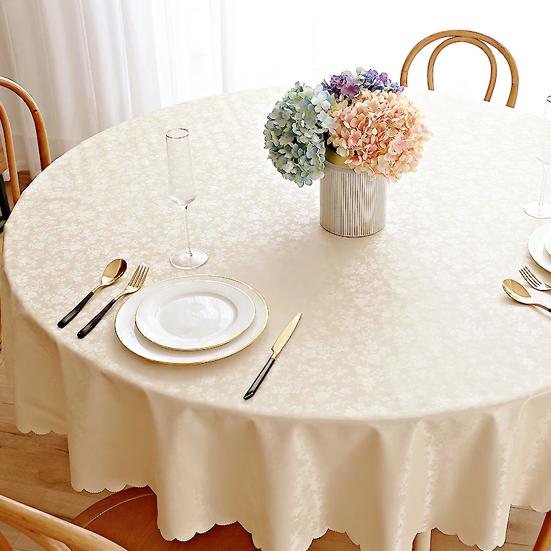

Free washing tablecloth, hotel, restaurant, household circular table, dining tablecloth, tablecloth, fabric art