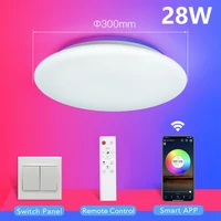 smart led ceiling lamp with alexagoogle wifi rgb decorative luminaires music ceiling lights for dinning roomliving room