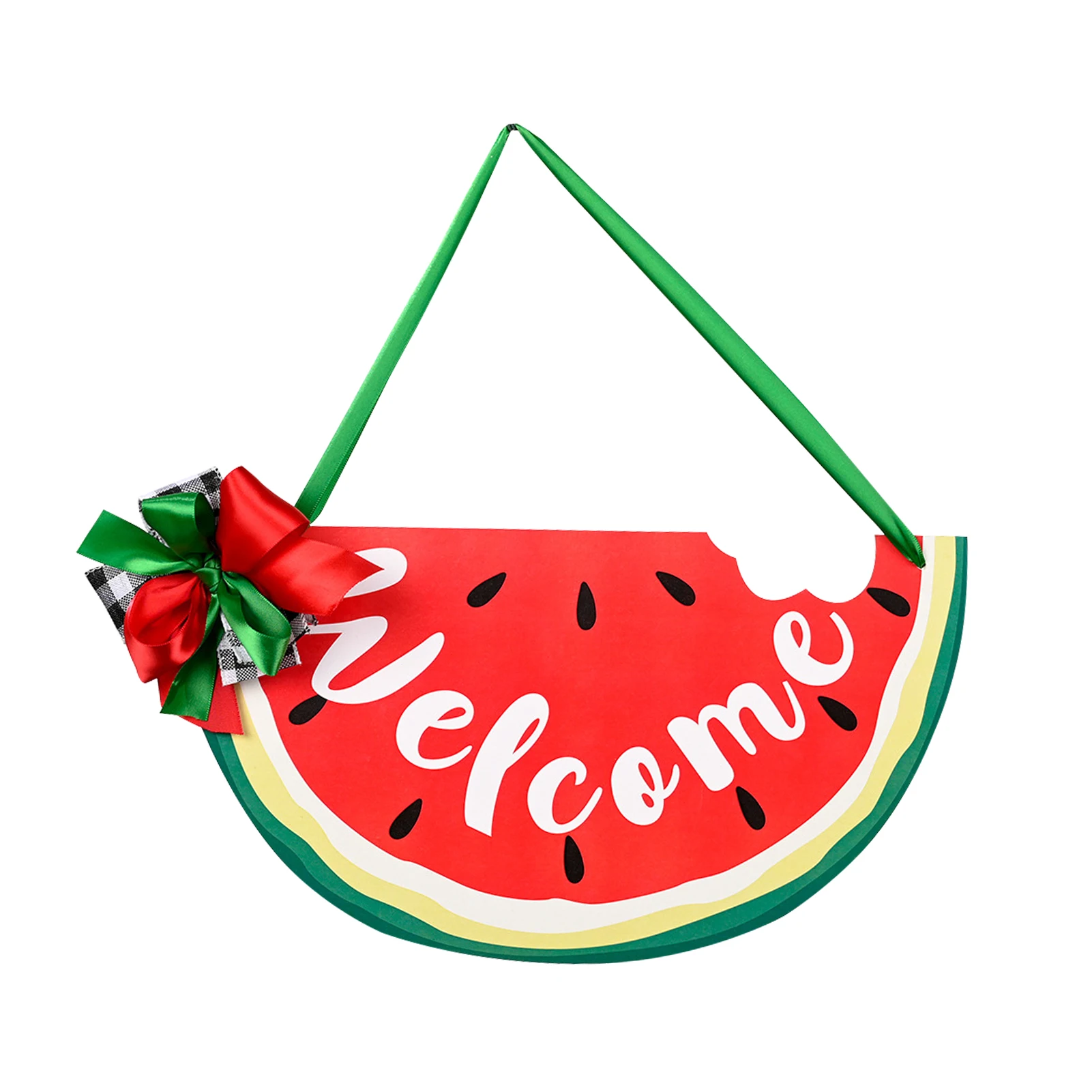 

Outdoor Home Decorative Wedding Garden Wooden Plaque Watermelon Design Front Door Porch Party Welcome Sign Festival Hanging