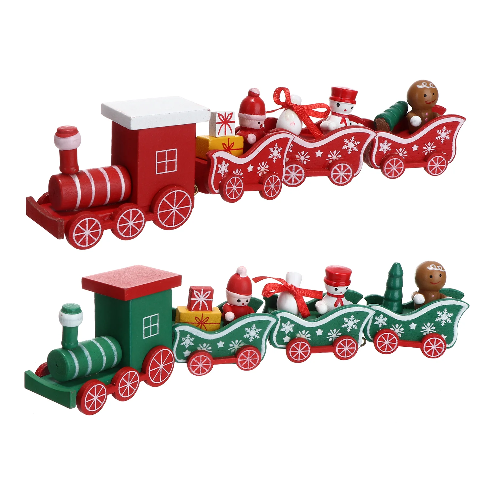 

2 Sets Cartoon Train Decors Christmas Ornaments Christmas Train Kids Toys