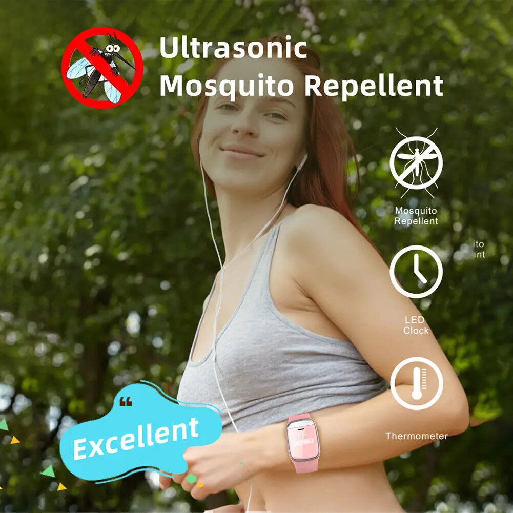 Ультразвуковой телефон браслет против комаров умный Браслет для защиты от