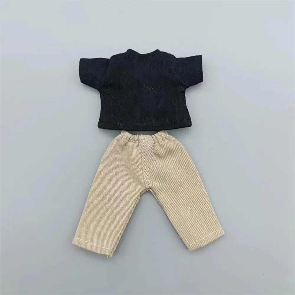 Модная футболка брюки для 1/11 кукол OB11 1/12 Bjd/ГСК Одежда куклы джинсовые сделай сам
