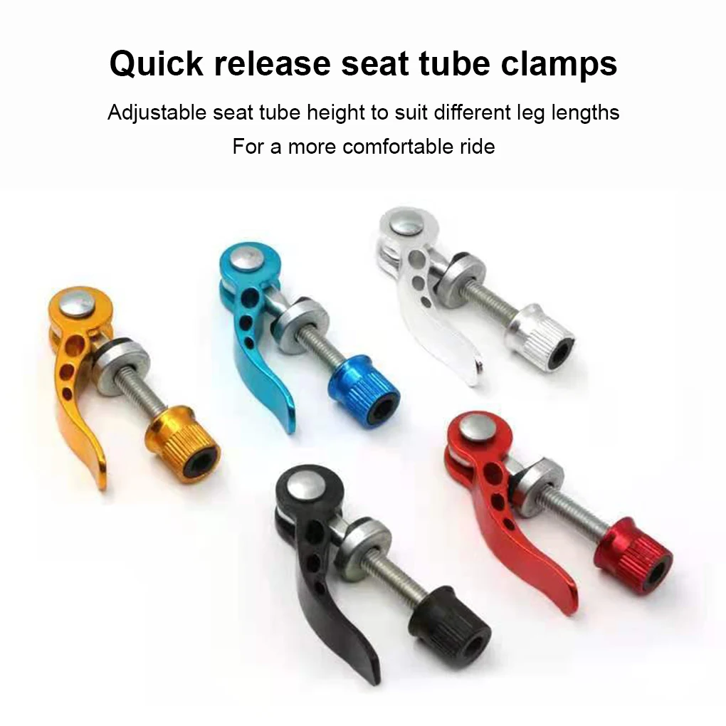 Bicycles Fast Release Lever Seat Tube Clamp Portable Outdoor Sports Road Cycling Seatpost Clip Maintenance Parts  Red