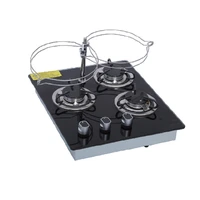 tempered glass 3 burner gas stove prices built in caravan sale gas cooker
