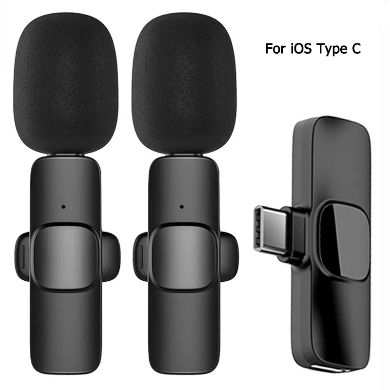 

Новый беспроводной петличный микрофон с шумоподавлением, запись аудио и видео для iPhone/iPad/Android/Samsung/Xiaomi, микрофон для игр в реальном времени