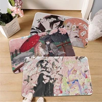 bandai anime demon slayer mitsuri kanroji bathroom mat anti slip absorb water long strip cushion bedroon mat alfombra