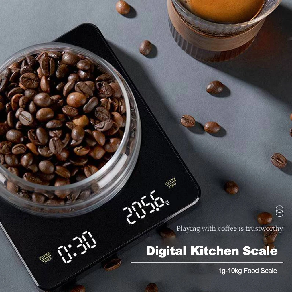 

Электронные весы, многофункциональный Высокоточный прибор для измерения веса, для кухни и выпечки, с платформой черного кофе