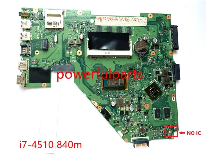 

100% Working For Asus X550LD Mainboard X550LA X550LN Motherboard REV.2.0 i7-4510 Cpu 840M 4G 2G On-Board Support for EDP Screen