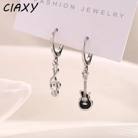 Черные гитарные серьги-подвески ciaxy