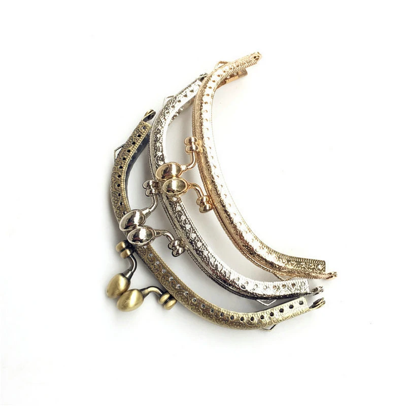 10pcs 12.5cm Arch Metal Purse Frame Handle for DIY Making Handbag Accessories Clasp Lock Antique Bronze Bag Hardware