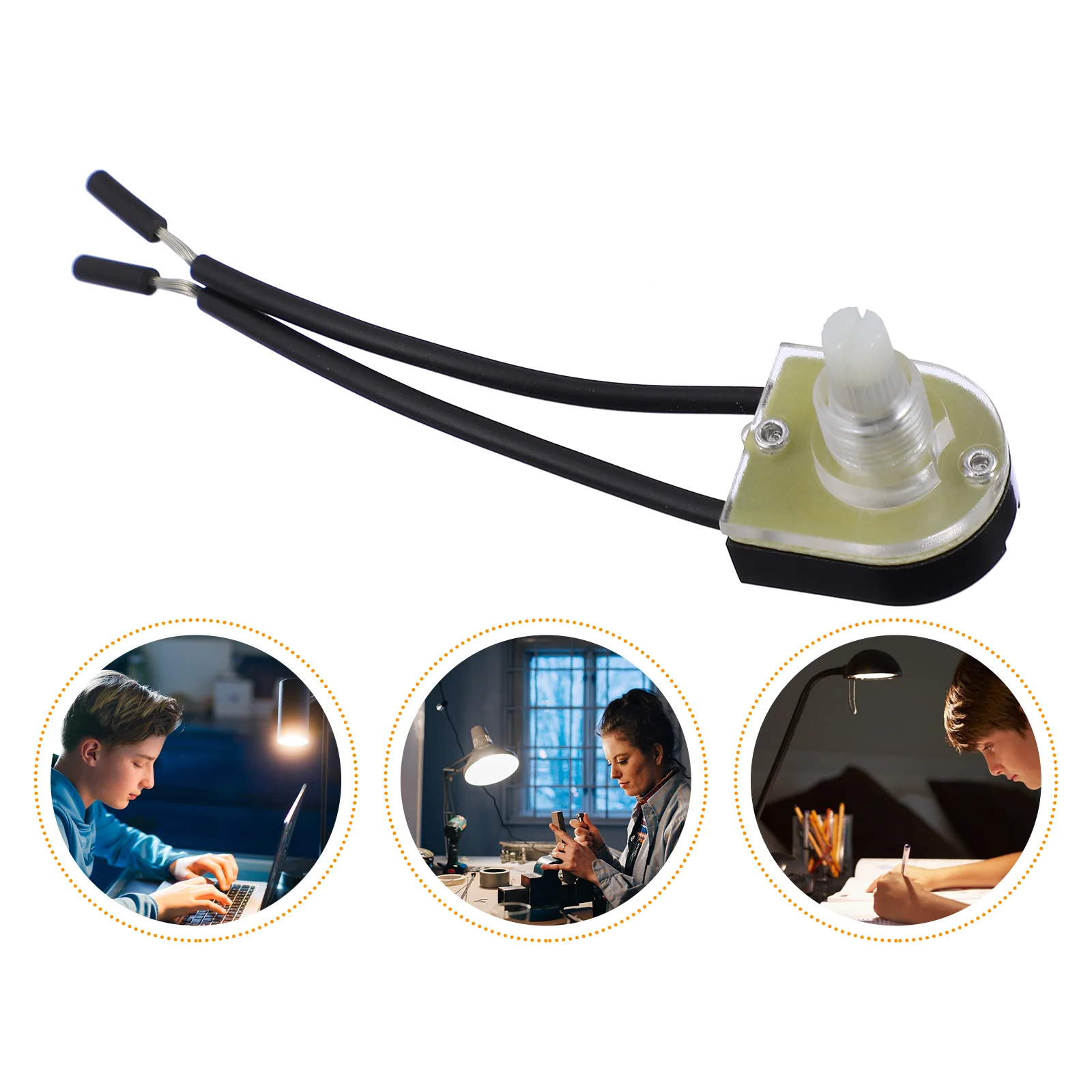 

4pcs Lamp Rotary Switches Light Dimmer Knob Switch Controller Accessories (Silver)