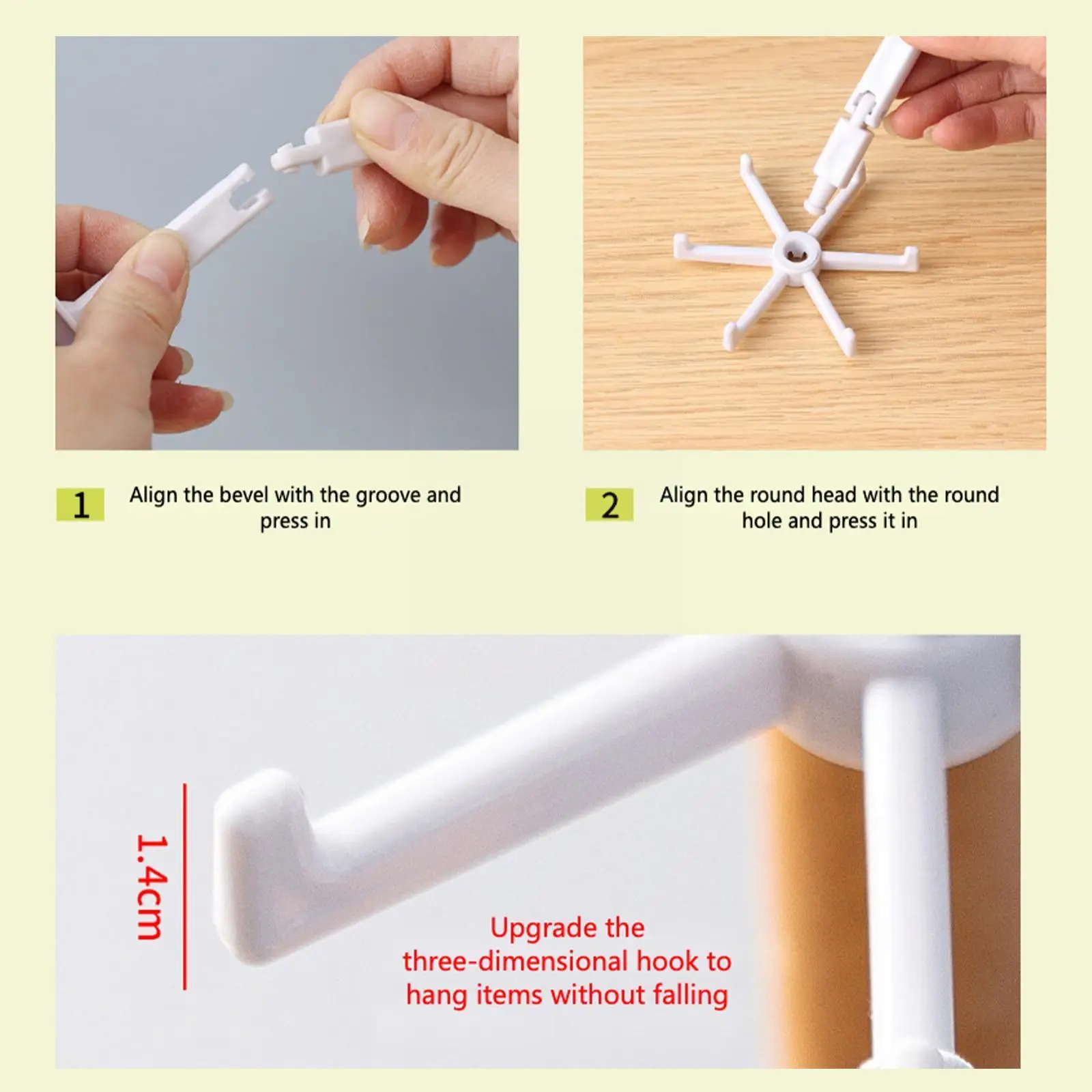 

Многофункциональный вращающийся крючок для хранения на кухне, 360 градусов, шесть когтей, искусственный крючок, липкий дырокол, многофункцио...