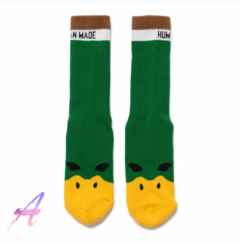 HUMAN MADE Socks Men Women Cotton Duck Print Keep Warm Long Tube Human Made Pile Socks