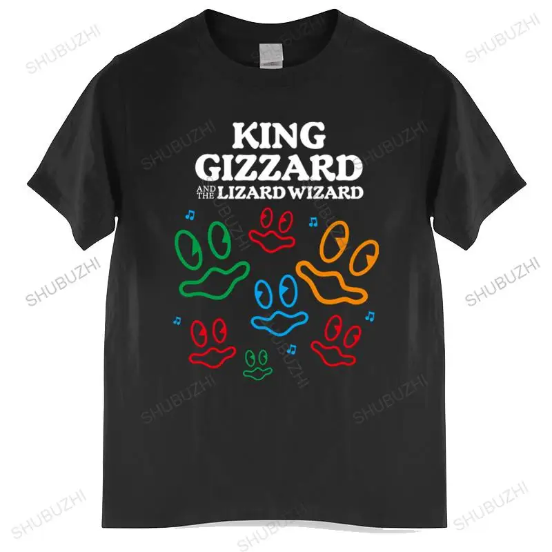 

men O-neck hot sale King Gizzard And The Lizard Wizard Fishies T Shirt Funny Vintage Gift male cotton tee-shirt bigger size