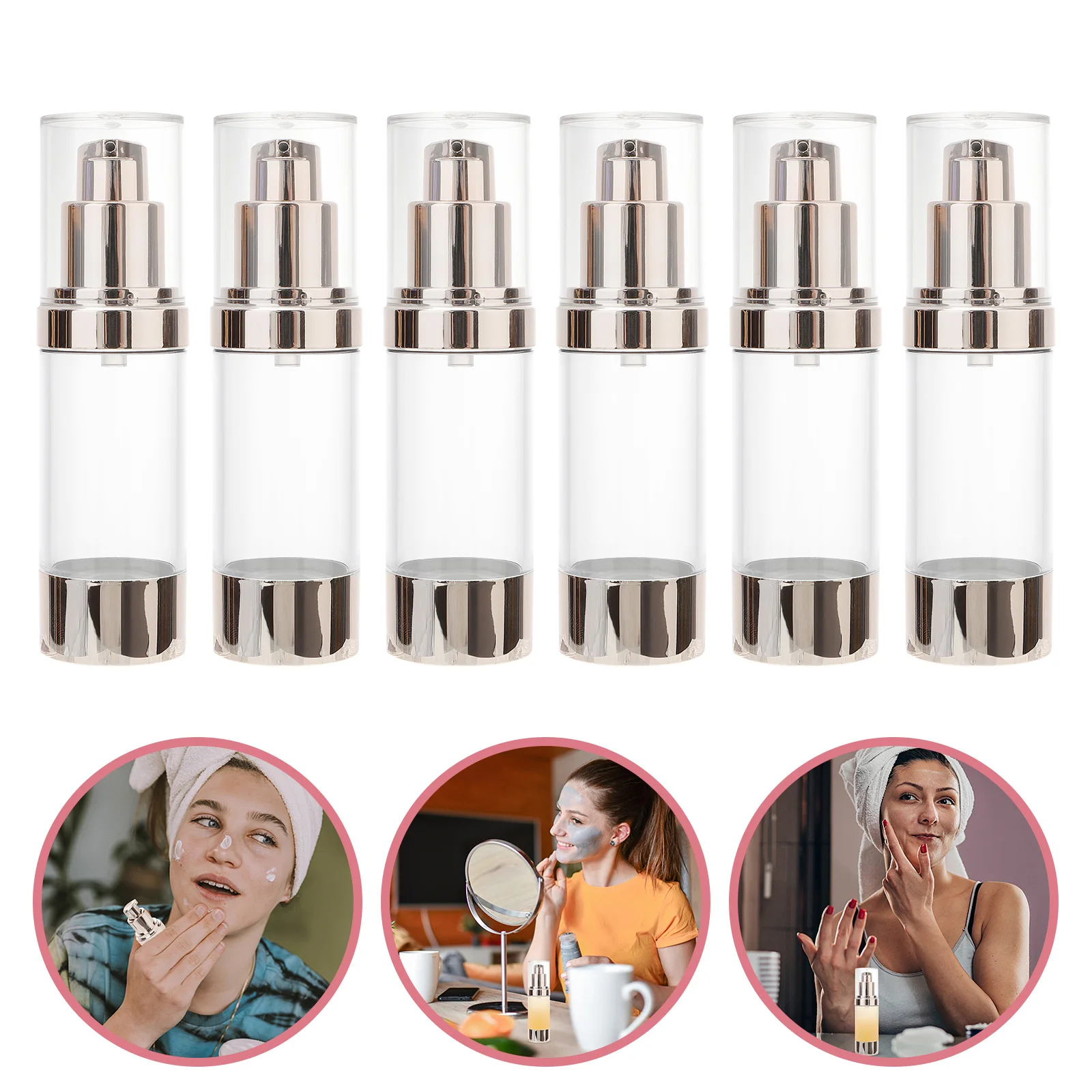 

Bottles Pump Bottle Empty Containers Container Travelsoap Lotion Airless Moisturizers Cream Makeup Shampoofor Liquid Toiletry