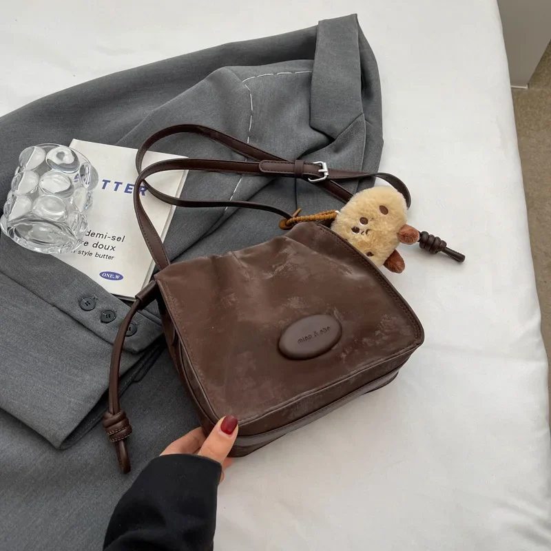 Сумка кросс-боди Женская в стиле ретро дизайнерский саквояж-ведро Сумочка на