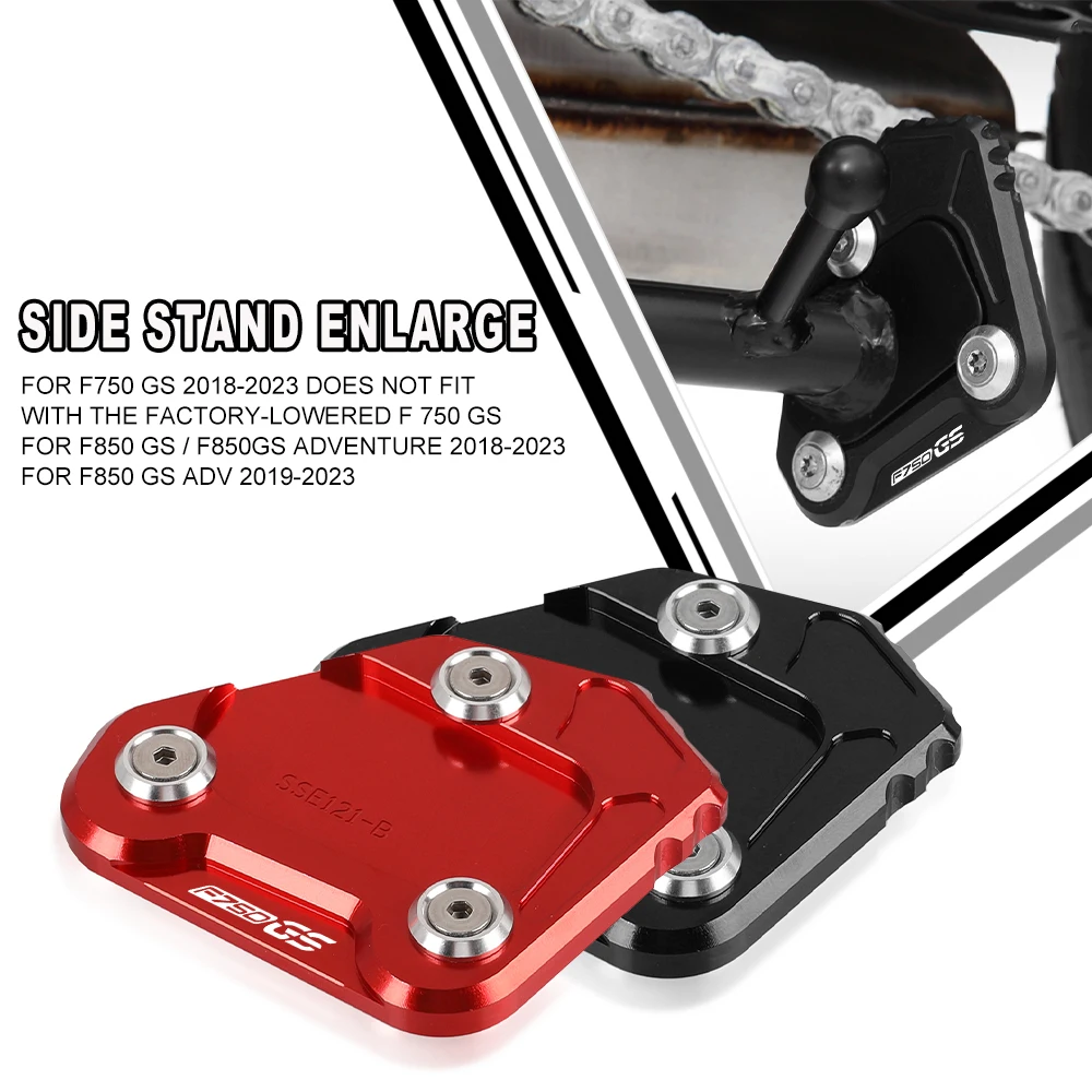 

F750GS F850GS ADV Motorcycle Kickstand Foot Side Stand Enlarger Support Plate Pad For BMW F750 GS F850 GS ADVENTURE 2018-2023