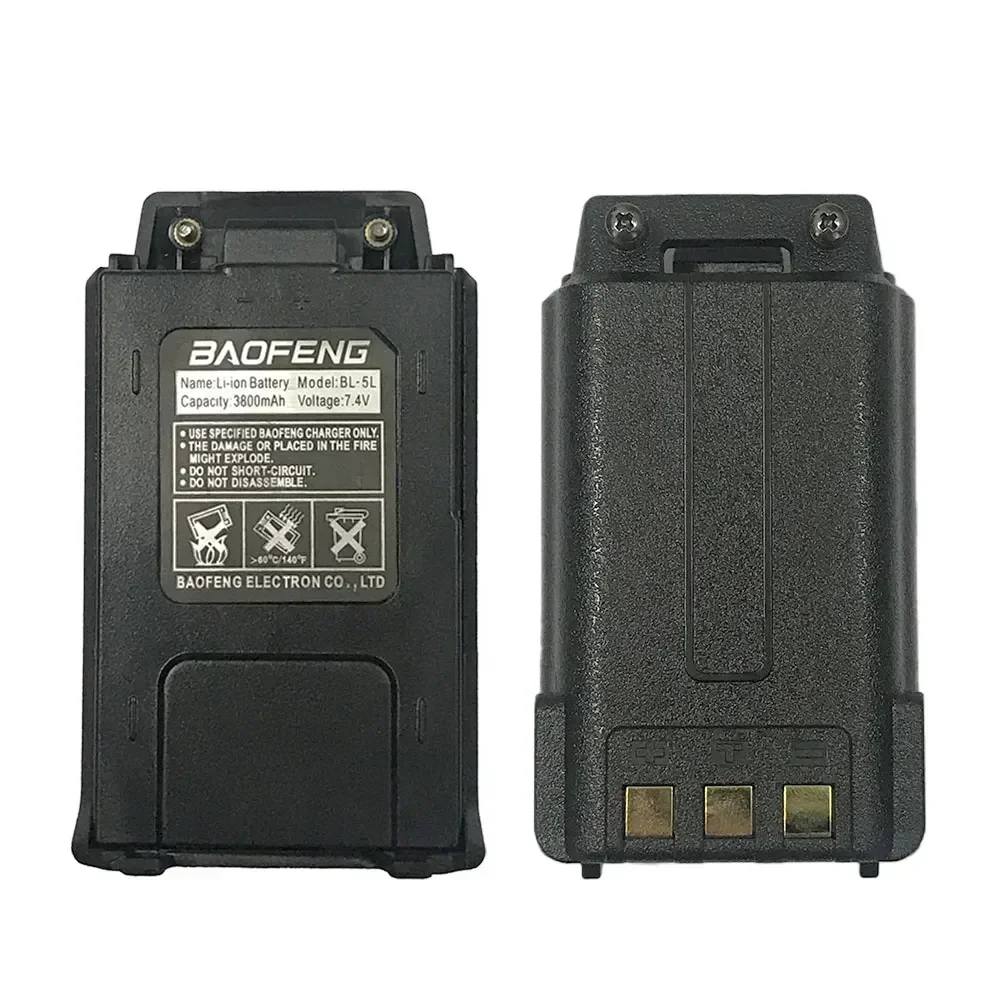 Оригинальный аккумулятор для Baofeng UV-5R 3800 мАч BL-5L 7 4 В порт зарядки TC аккумуляторы