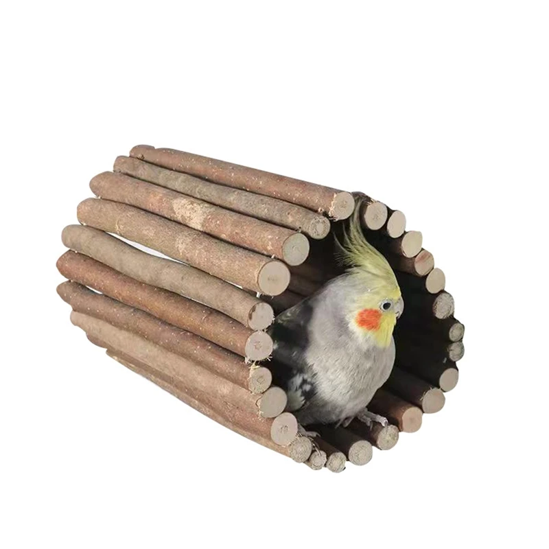 Ведро для ветвей птичье гнездо игрушка попугая качели окунь деревянная