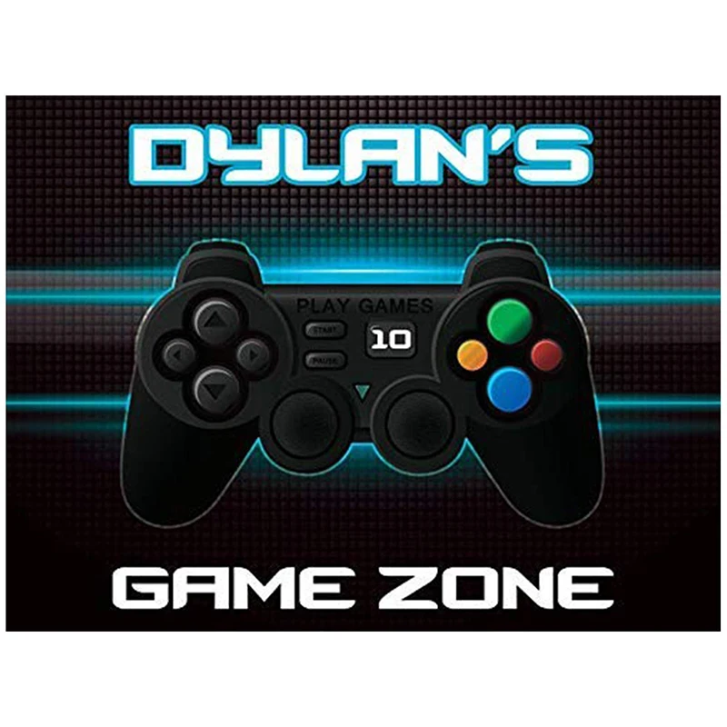 

Игровой контроллер для видеоигр, баннер на день рождения, персонализированный игровой баннер