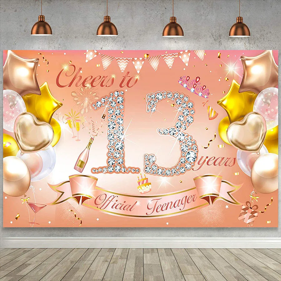 

Фотофон с надписью "Happy 13-й день рождения"