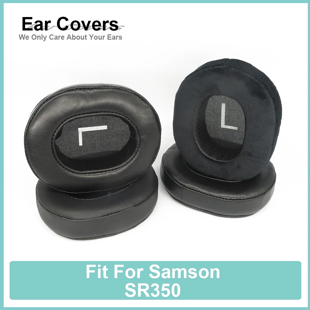 Earpads For Samson SR350 Headphone Earcushions Protein Velour Sheepskin Pads Foam Ear Pads Black Comfortable