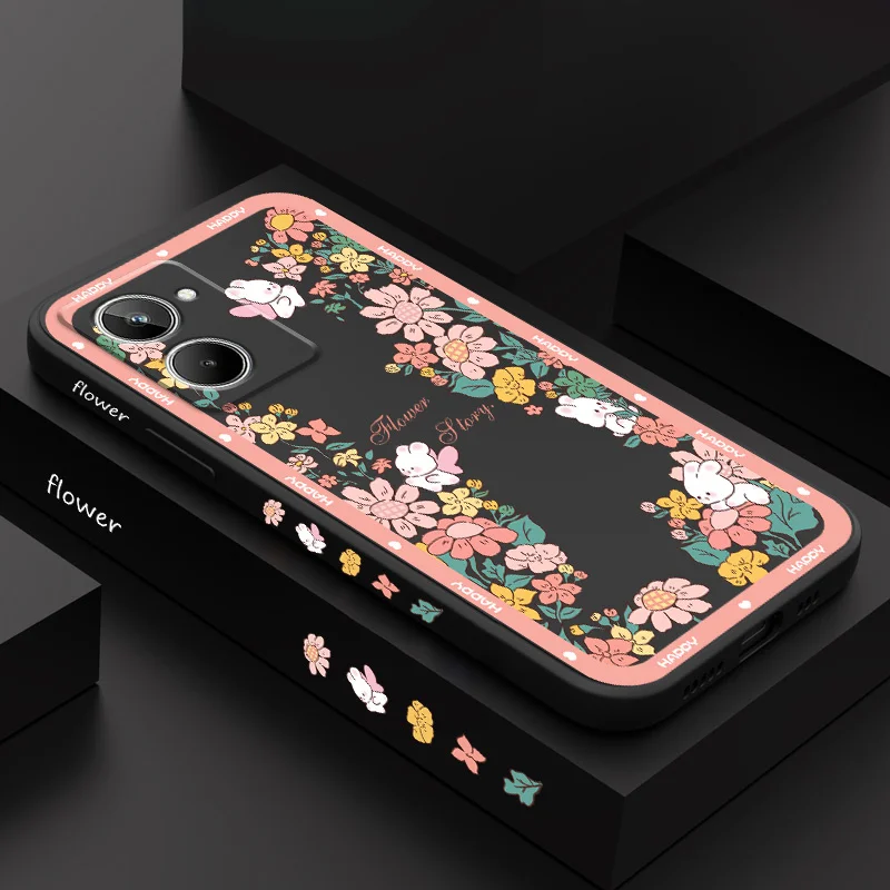 

Pink Bunny Phone Case For OPPO Realme 10 10T 9 9i 8 8i 7 7i 6 Pro Plus C30 C31 C35 C1 C11 C12 C15 C20 C21Y C25 C25S Cover