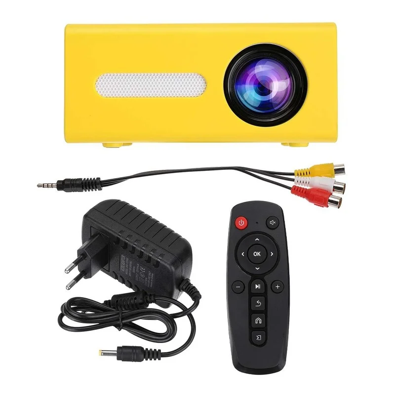 

1080P LED Mini Projector Audio Portable Projector 3D Home Cinema Media Video Player Built-in Speaker cell phone projector
