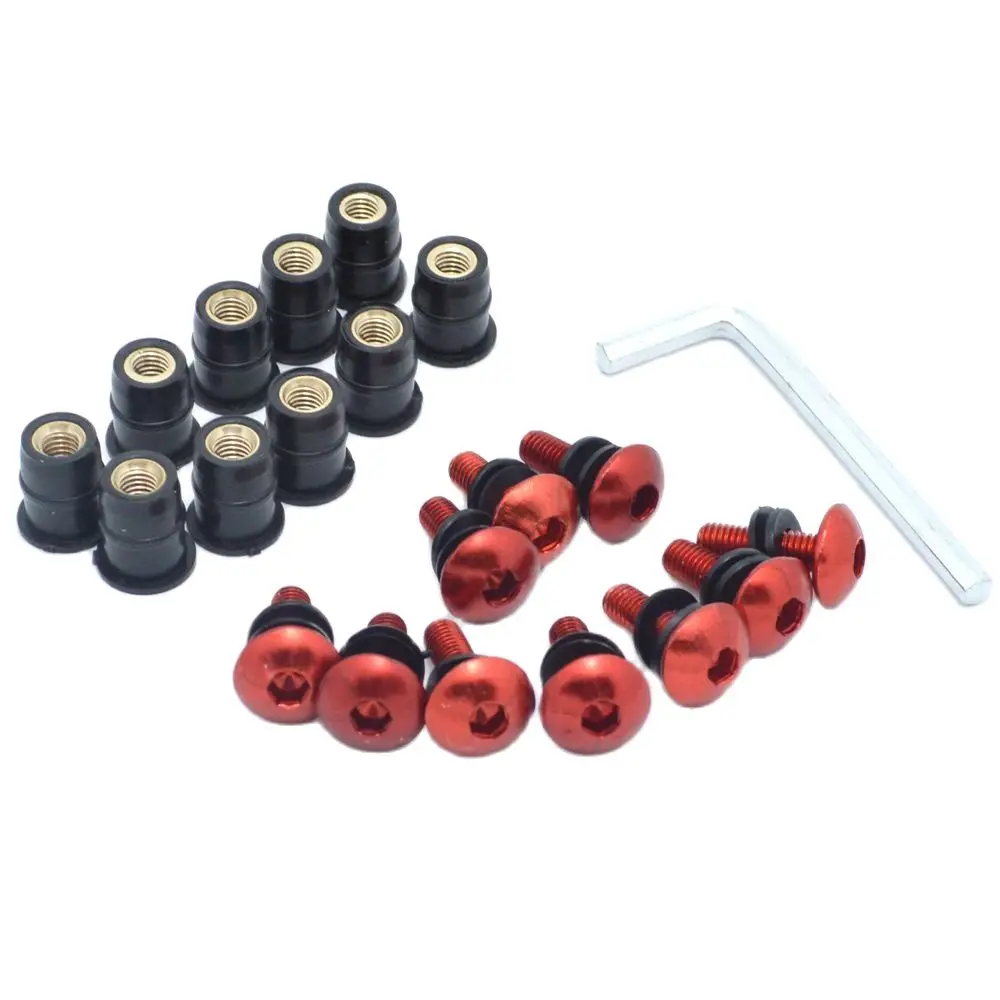 10 шт./компл. комплект мотоциклов M5 15 мм метрические резиновые Скважинные гайки